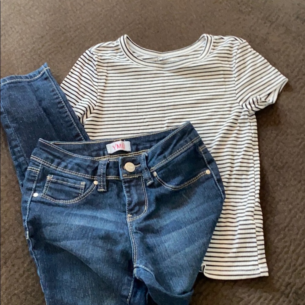 Kids Tshirt Jean Outfit size M (7/8)